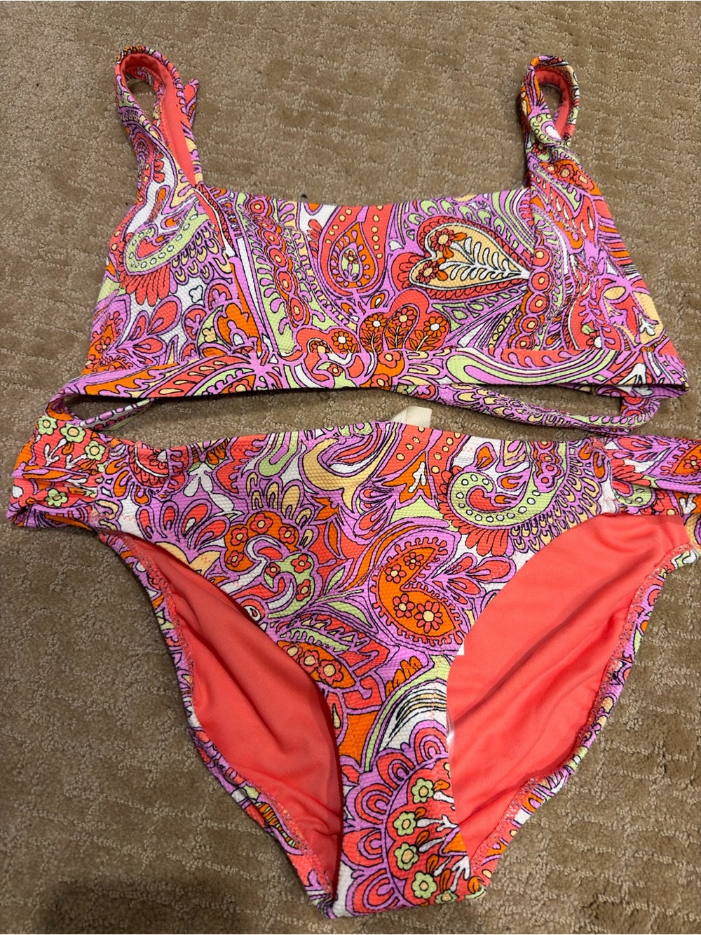 Jessica Simpson Top & bottom patterned swim/underwear